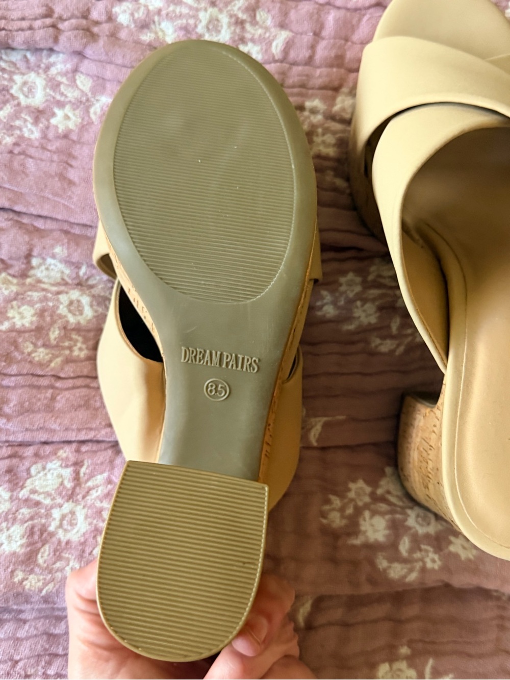 Dream Pairs Beige Crossover Slide Mules - Picture 6 of 6